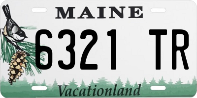 ME license plate 6321TR