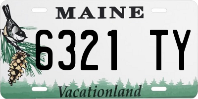 ME license plate 6321TY
