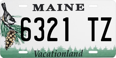 ME license plate 6321TZ