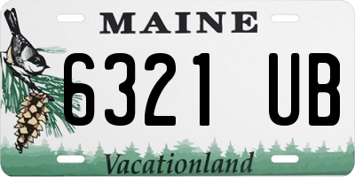 ME license plate 6321UB