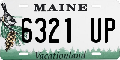 ME license plate 6321UP