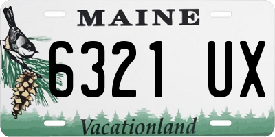 ME license plate 6321UX
