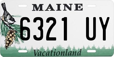 ME license plate 6321UY