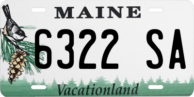 ME license plate 6322SA