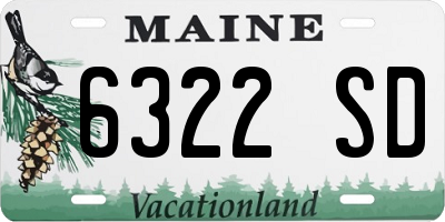 ME license plate 6322SD