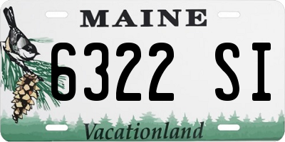 ME license plate 6322SI