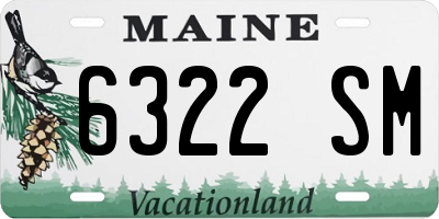 ME license plate 6322SM