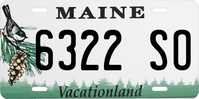ME license plate 6322SO