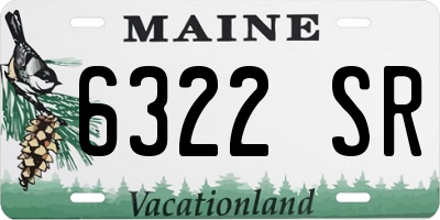 ME license plate 6322SR