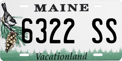 ME license plate 6322SS