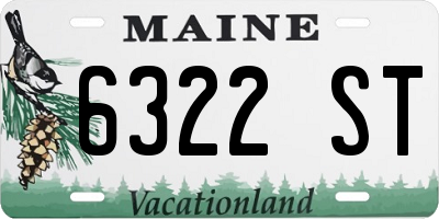 ME license plate 6322ST