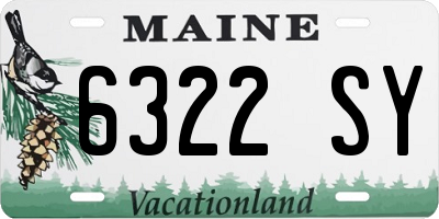 ME license plate 6322SY