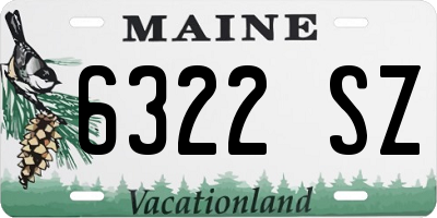 ME license plate 6322SZ