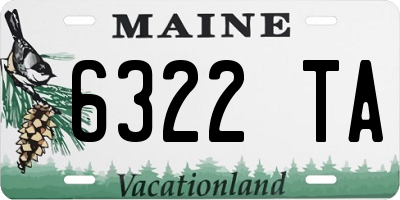 ME license plate 6322TA