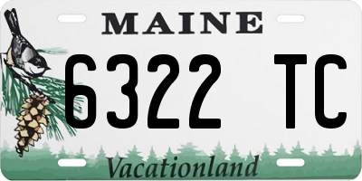 ME license plate 6322TC