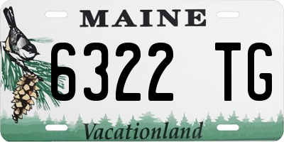 ME license plate 6322TG