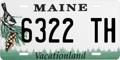 ME license plate 6322TH