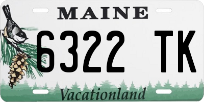ME license plate 6322TK
