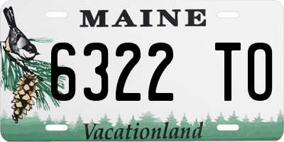 ME license plate 6322TO