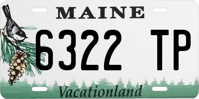 ME license plate 6322TP