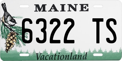 ME license plate 6322TS