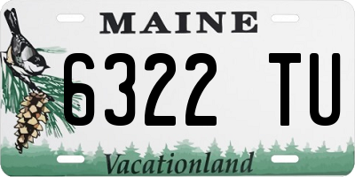 ME license plate 6322TU