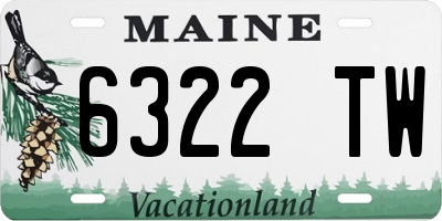 ME license plate 6322TW