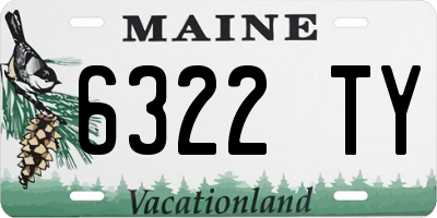 ME license plate 6322TY