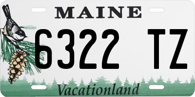 ME license plate 6322TZ
