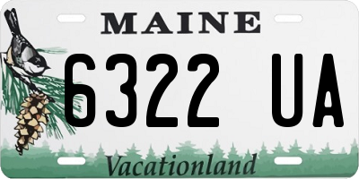 ME license plate 6322UA