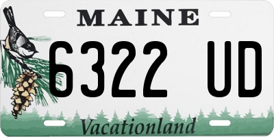 ME license plate 6322UD