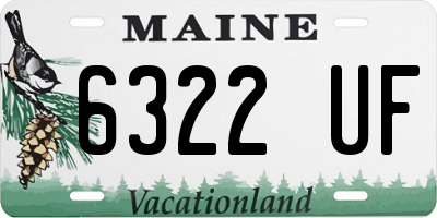 ME license plate 6322UF