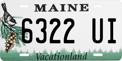 ME license plate 6322UI