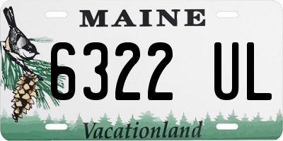 ME license plate 6322UL