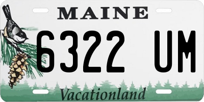 ME license plate 6322UM