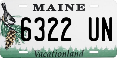 ME license plate 6322UN
