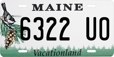 ME license plate 6322UO