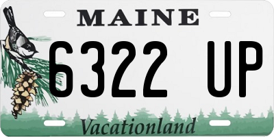 ME license plate 6322UP