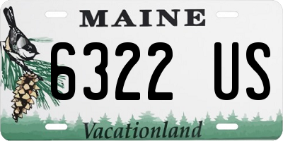 ME license plate 6322US