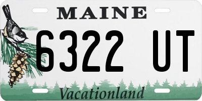 ME license plate 6322UT