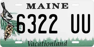 ME license plate 6322UU