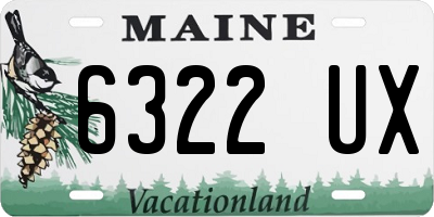ME license plate 6322UX