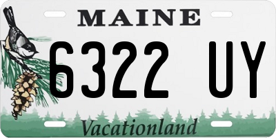 ME license plate 6322UY