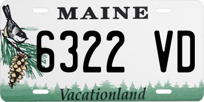 ME license plate 6322VD