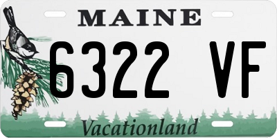 ME license plate 6322VF