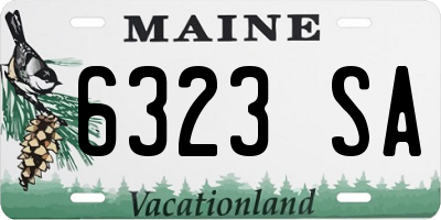 ME license plate 6323SA