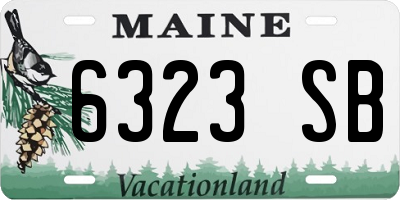 ME license plate 6323SB