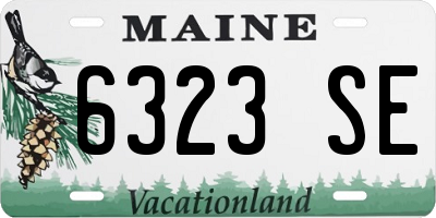 ME license plate 6323SE