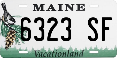 ME license plate 6323SF