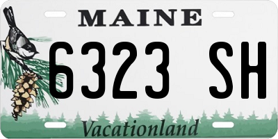 ME license plate 6323SH
